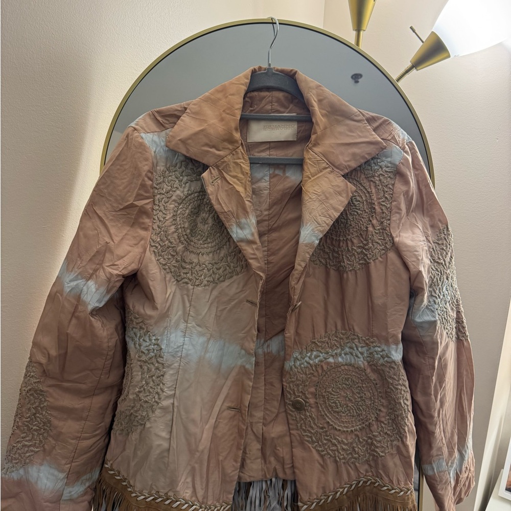 Vintage Ermanno Scervino Embroidered Fringe Jacket